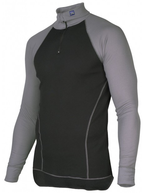 PROJOB 3103 SOUS VETEMENT THERMO REGULATEUR COL ZIP noir personnalisable