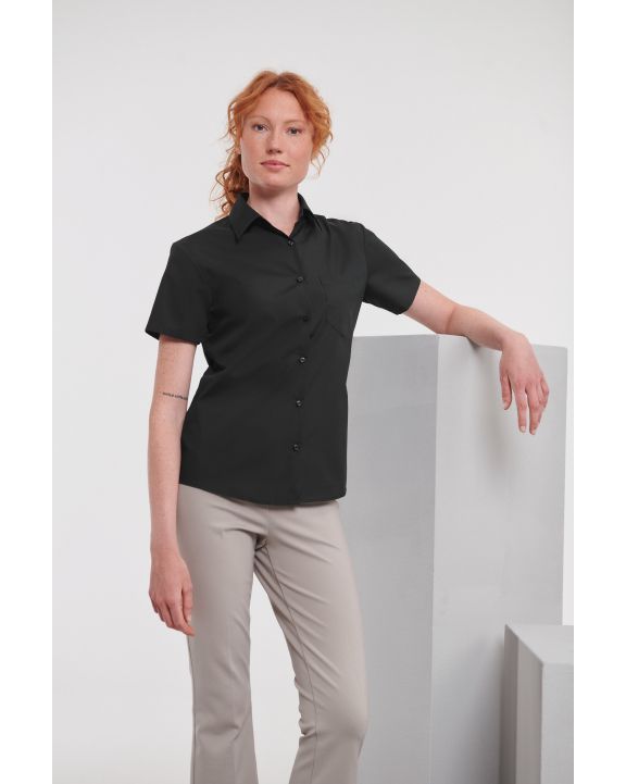 Hemd RUSSELL Ladies' Ss Polycotton Poplin Shirt voor bedrukking & borduring