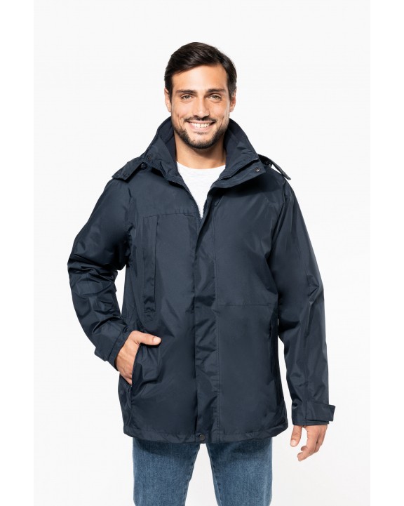 KARIBAN Herren Parka 3-in-1 Jacke personalisierbar