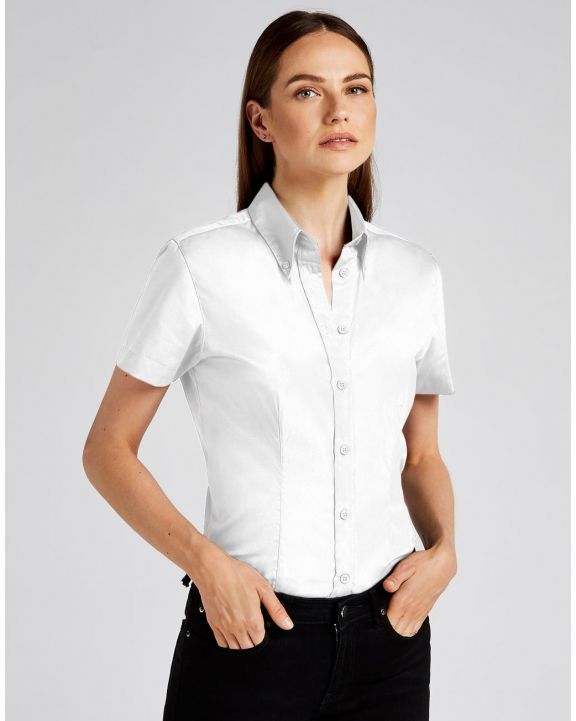 Hemd KUSTOM KIT Women's Tailored Fit Premium Oxford Shirt SSL personalisierbar