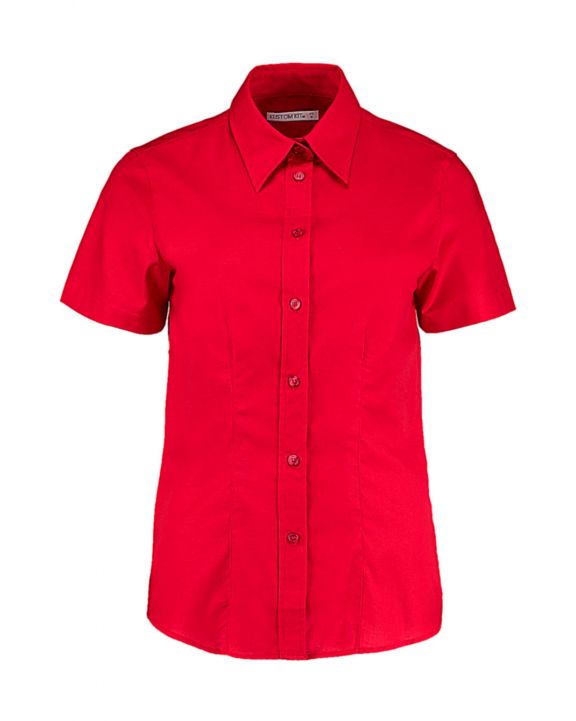 Hemd KUSTOM KIT Women's Tailored Fit Workwear Oxford Shirt SSL voor bedrukking & borduring