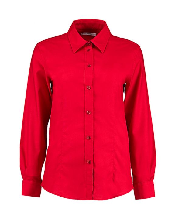 Hemd KUSTOM KIT Women's Tailored Fit Workwear Oxford Shirt personalisierbar
