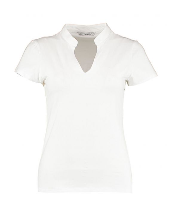 T-shirt personnalisable KUSTOM KIT Regular Fit Mandarin Collar Top