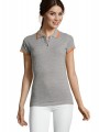 Polos à personnaliser SOL'S Pasadena Women gris chiné/orange