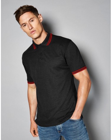 Poloshirt KUSTOM KIT Classic Fit Tipped Collar Polo voor bedrukking &amp; borduring