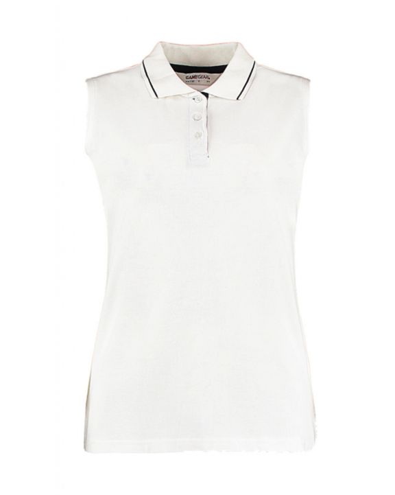 Poloshirt KUSTOM KIT Women's Classic Fit Sleeveless Polo voor bedrukking & borduring