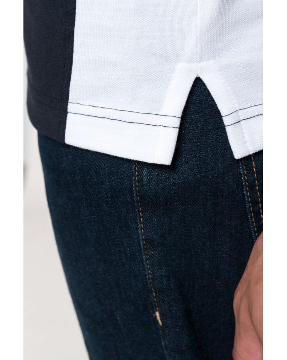 Poloshirt KARIBAN Tweekleurige piquépolo korte mouwen heren voor bedrukking & borduring