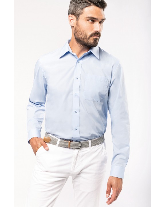 Chemise personnalisable KARIBAN Chemise popeline polycoton entretien facile homme