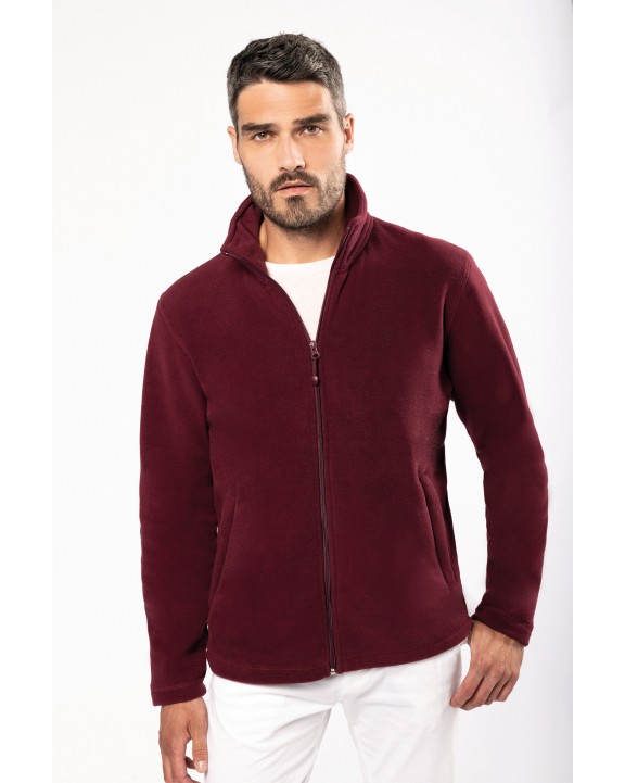 KARIBAN Mikrofleece-Jacke mit Reißverschluss für Herren Polar Fleece personalisierbar