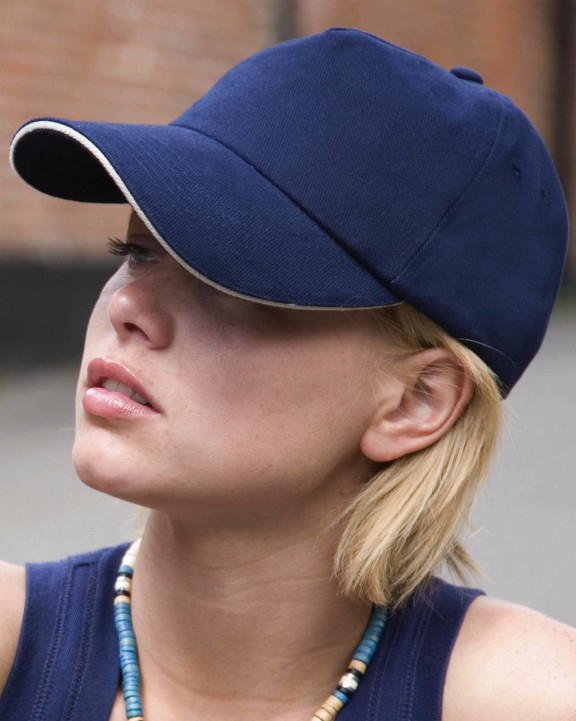 Casquette personnalisable RESULT Brushed Cotton Decorator Cap with Sandwich Peak