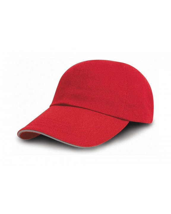 Casquette personnalisable RESULT Brushed Cotton Decorator Cap with Sandwich Peak