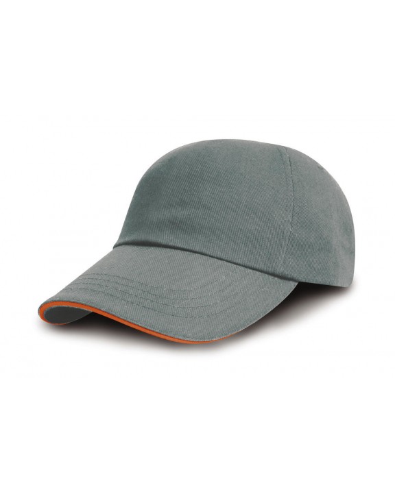 Casquette personnalisable RESULT Brushed Cotton Decorator Cap with Sandwich Peak