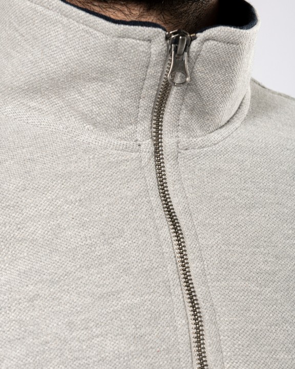 Sweater KARIBAN Trucker - Sweater met Ritskraag voor bedrukking &amp; borduring