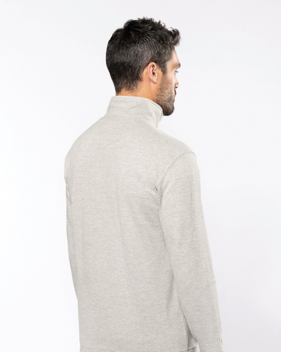 Sweater KARIBAN Trucker - Sweater met Ritskraag voor bedrukking &amp; borduring