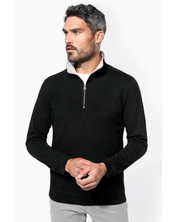 Sweater KARIBAN Trucker - Ritskraagsweater voor bedrukking & borduring