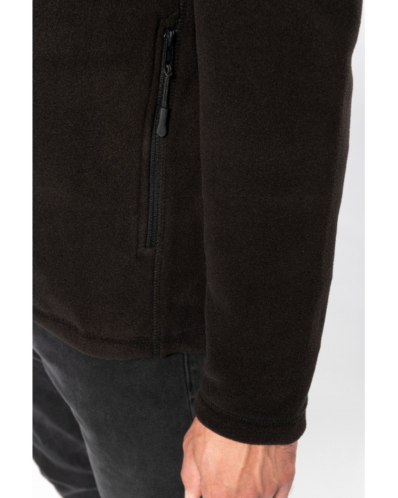 KARIBAN Mikrofleece-Jacke mit Reißverschluss Raglanärmel für Herren Polar Fleece personalisierbar