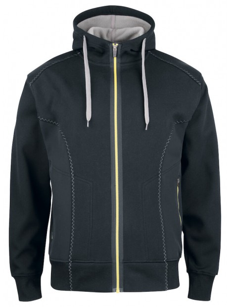 PROJOB 2116 SWEATSHIRTFULL ZIP noir personnalisable