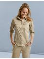 Chemise personnalisable RUSSELL Ladies' Roll Sleeve Shirt 3/4 Sleeve