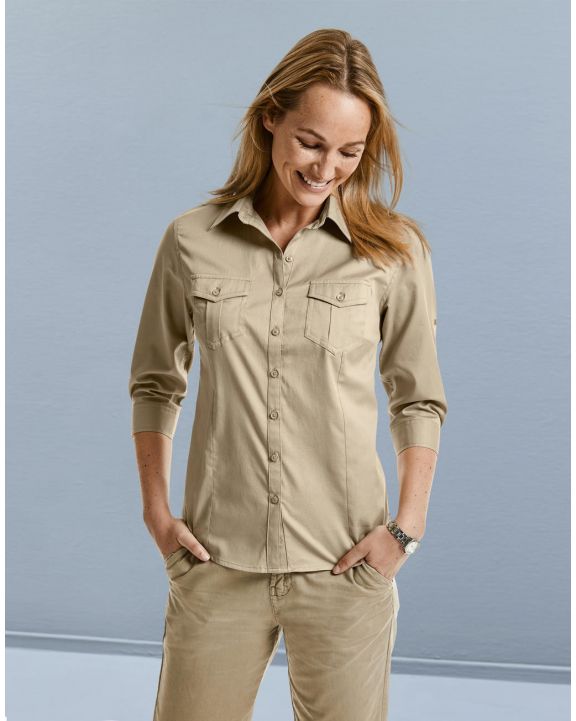 Hemd RUSSELL Ladies' Roll 3/4 Sleeve Shirt personalisierbar