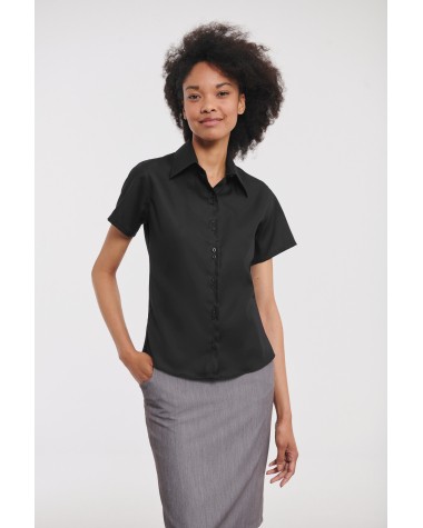 RUSSELL Ladies' Short Sleeve Ultimate Non-Iron Shirt Hemd personalisierbar