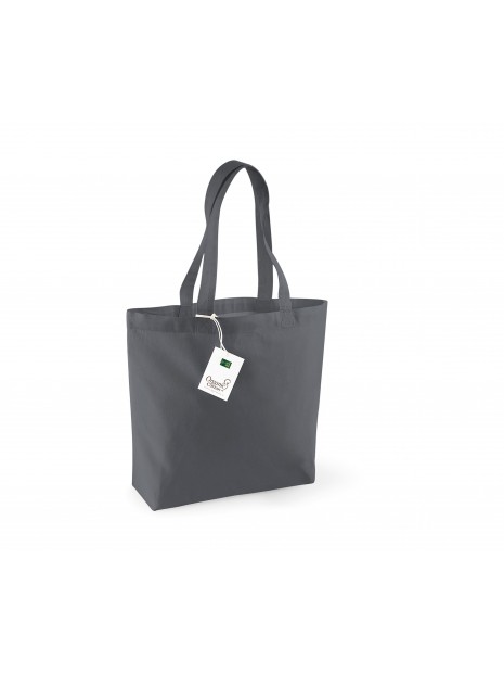 WESTFORDMILL Sac coton bio shopping gris graphite personnalisable