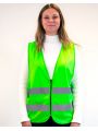 Fluohesje FLUOFLASH Safety jacket !! ZIPPER !! voor bedrukking &amp; borduring