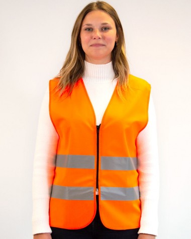 Gilet de sécurité personnalisable FLUOFLASH Safety jacket !! ZIPPER !!