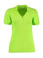 KUSTOM KIT Women's Regular Fit Comfortec® V Neck Polo Poloshirt personalisierbar