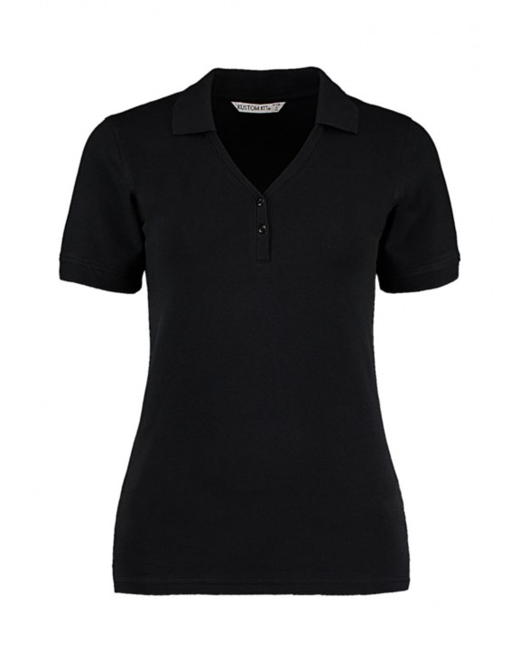 Polo personnalisable KUSTOM KIT Women's Regular Fit Comfortec® V Neck Polo