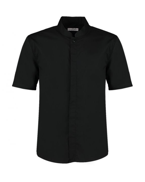 Hemd KUSTOM KIT Tailored Fit Mandarin Collar Shirt SSL personalisierbar