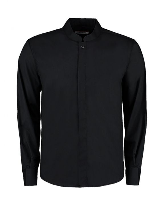 Hemd KUSTOM KIT Tailored Fit Mandarin Collar Shirt voor bedrukking & borduring