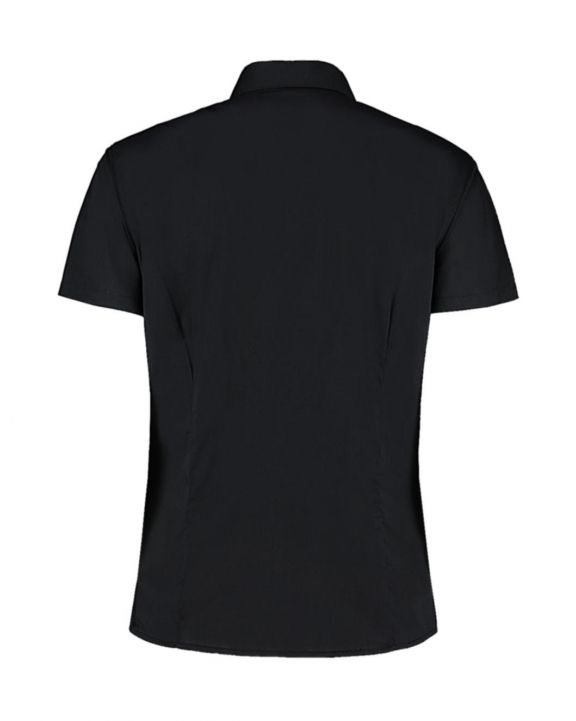 Hemd KUSTOM KIT Women's Tailored Fit Mandarin Collar SSL voor bedrukking & borduring