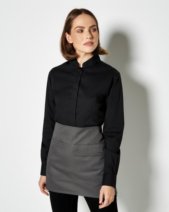 Hemd KUSTOM KIT Women's Tailored Fit Mandarin Collar Shirt voor bedrukking &amp; borduring