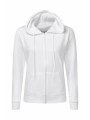 SG CLOTHING Hooded Full Zip Women blanc personnalisable