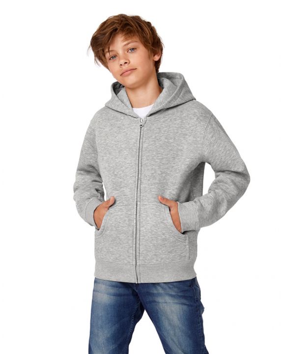 Sweater B&C Hooded Full Zip/kids Sweat voor bedrukking & borduring
