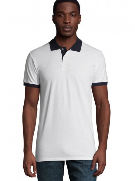 Polos à personnaliser SOL'S Prince blanc/french marine
