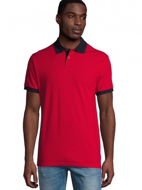 Polos à personnaliser SOL'S Prince rouge/marine