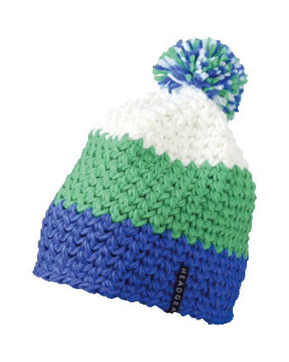 Bonnet, Écharpe & Gant personnalisable MYRTLE BEACH crocheted cap with pompon