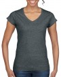 T-shirt GILDAN Softstyle® Fitted Ladies' V-neck T-shirt voor bedrukking &amp; borduring