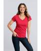 T-shirt GILDAN Softstyle® Fitted Ladies' V-neck T-shirt voor bedrukking & borduring