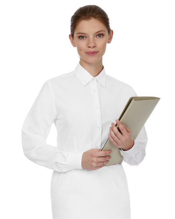 Hemd B&C Smart LSL/women Poplin Shirt voor bedrukking & borduring