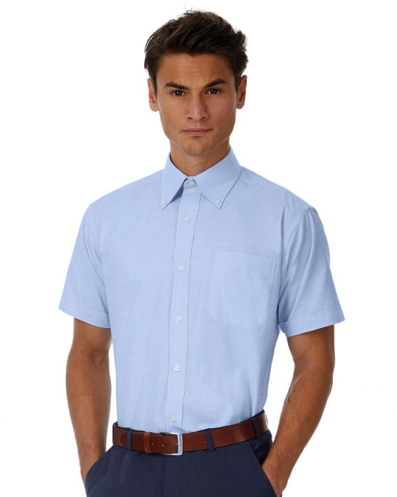 Hemd B&C Oxford SSL/men Shirt personalisierbar