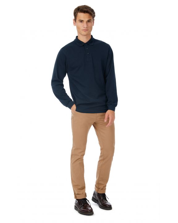 Polo personnalisable B&C Polo homme Safran manches longues