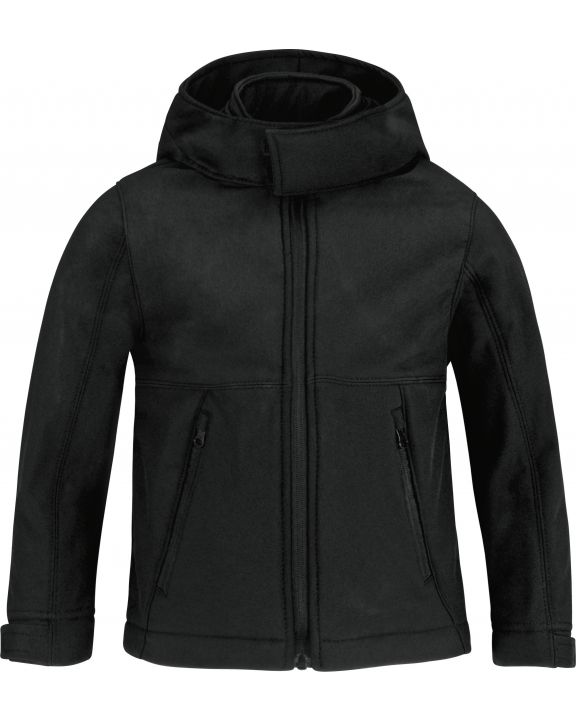 Softshell B&C Kids' hooded softshell jacket voor bedrukking & borduring